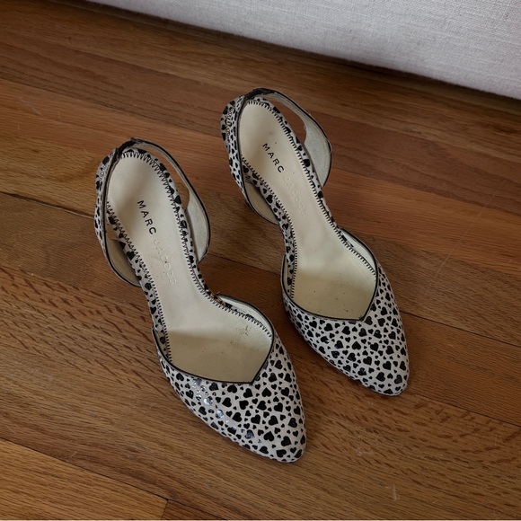 Marc Jacobs Shoes - Marc Jacobs Black  Heart‎ Print Slingback
Heels Pump Size 36